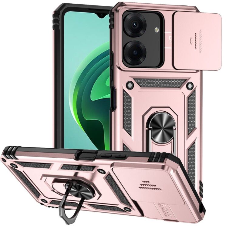Защитный чехол Deexe Armor Shield для Xiaomi Redmi 13C / Poco C65 - Rose Gold: фото 1 из 9