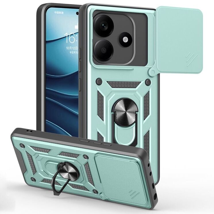 Защитный чехол Deexe Armor Shield для Xiaomi Redmi Note 14 5G - Green: фото 1 из 8