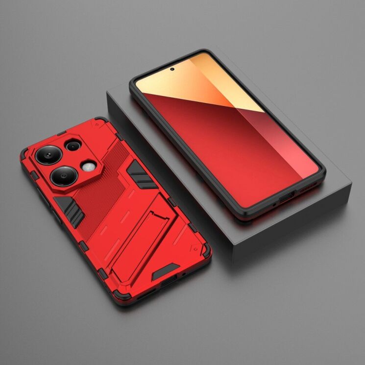 Защитный чехол Deexe Bibercas для Xiaomi Redmi Note 13 Pro 4G / Poco M6 Pro - Red: фото 6 из 7
