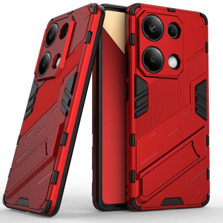 Защитный чехол Deexe Bibercas для Xiaomi Redmi Note 13 Pro 4G / Poco M6 Pro - Red: фото 1 из 7