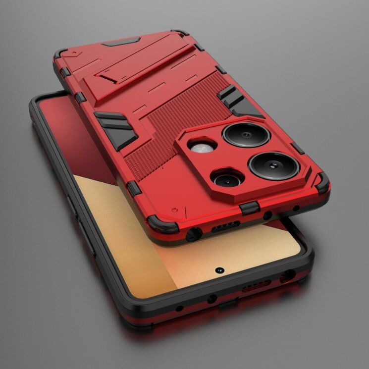 Защитный чехол Deexe Bibercas для Xiaomi Redmi Note 13 Pro 4G / Poco M6 Pro - Red: фото 5 из 7