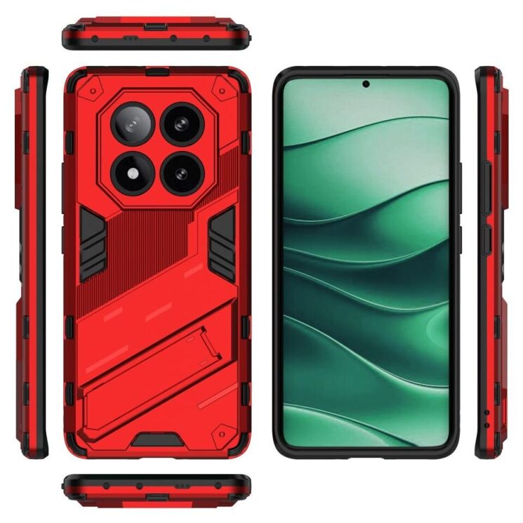 Защитный чехол Deexe Bibercas для Xiaomi Redmi Note 14 Pro 5G - Red: фото 4 из 6