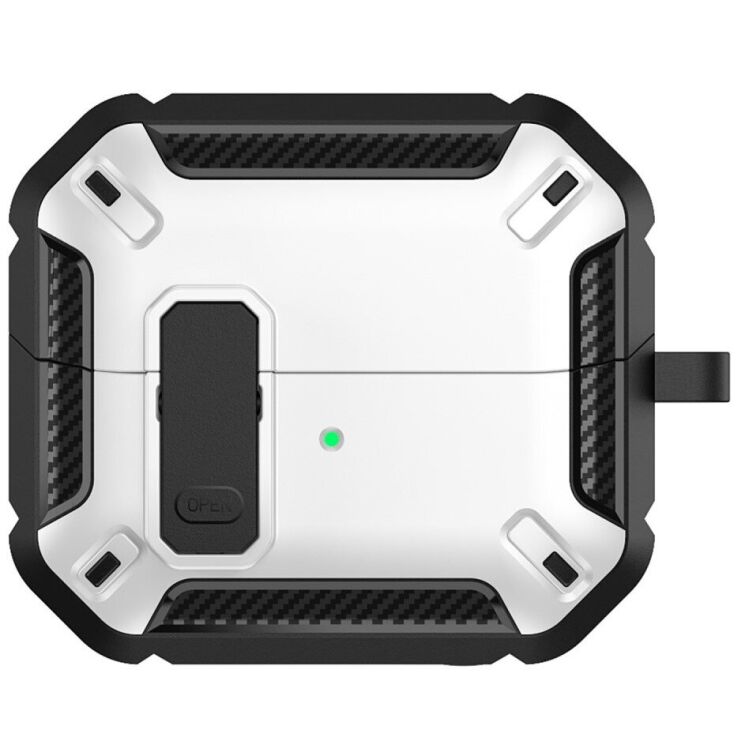 Защитный чехол Deexe Carbon Armor для Samsung Galaxy Buds 3 / Buds 3 Pro - White: фото 2 из 12