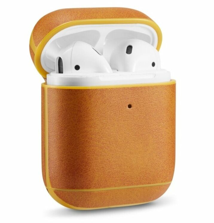 Защитный чехол Deexe Classic Case для Apple AirPods 1 / 2 - Brown: фото 1 из 7