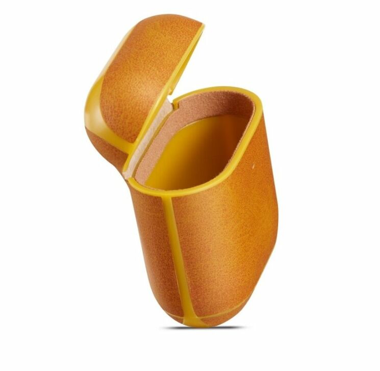 Защитный чехол Deexe Classic Case для Apple AirPods 1 / 2 - Brown: фото 6 из 7