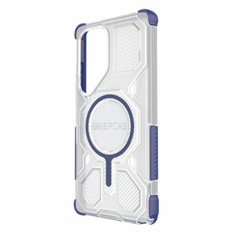 Захисний чохол Deexe Clear Bibercas для Samsung Galaxy S25 Ultra (S938) - Blue: фото 4 з 7