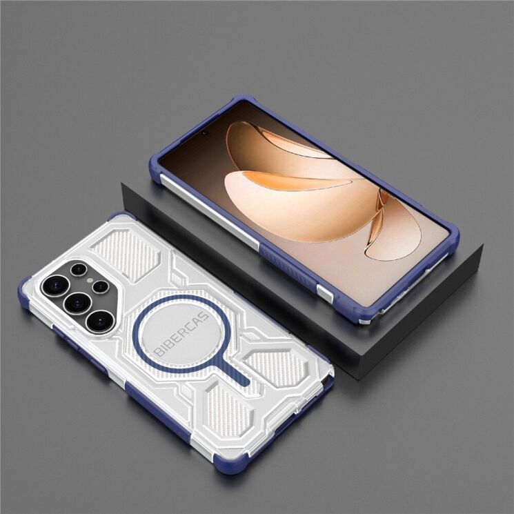 Захисний чохол Deexe Clear Bibercas для Samsung Galaxy S25 Ultra (S938) - Blue: фото 7 з 7