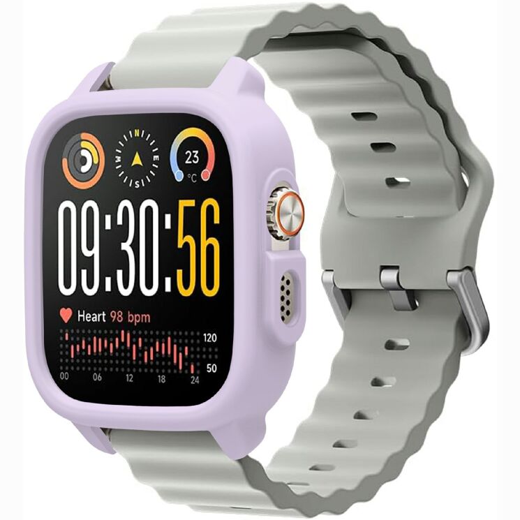 Защитный чехол Deexe Color Frame для Realme Watch 5 - Purple (402703V) Защитный чехол Deexe Color Frame для Realme Watch 5 - Purple: фото 2 из 4