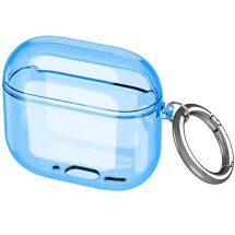 Захисний чохол Deexe Crystal Case для AirPods 4 - Transparent Blue: фото 1 з 12