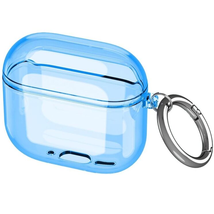 Захисний чохол Deexe Crystal Case для AirPods 4 - Transparent Blue: фото 1 з 12