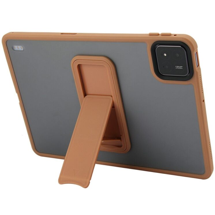 Захисний чохол Deexe Crystal Kickstand для Xiaomi Pad 7 / 7 Pro - Desert / Gold: фото 2 з 10