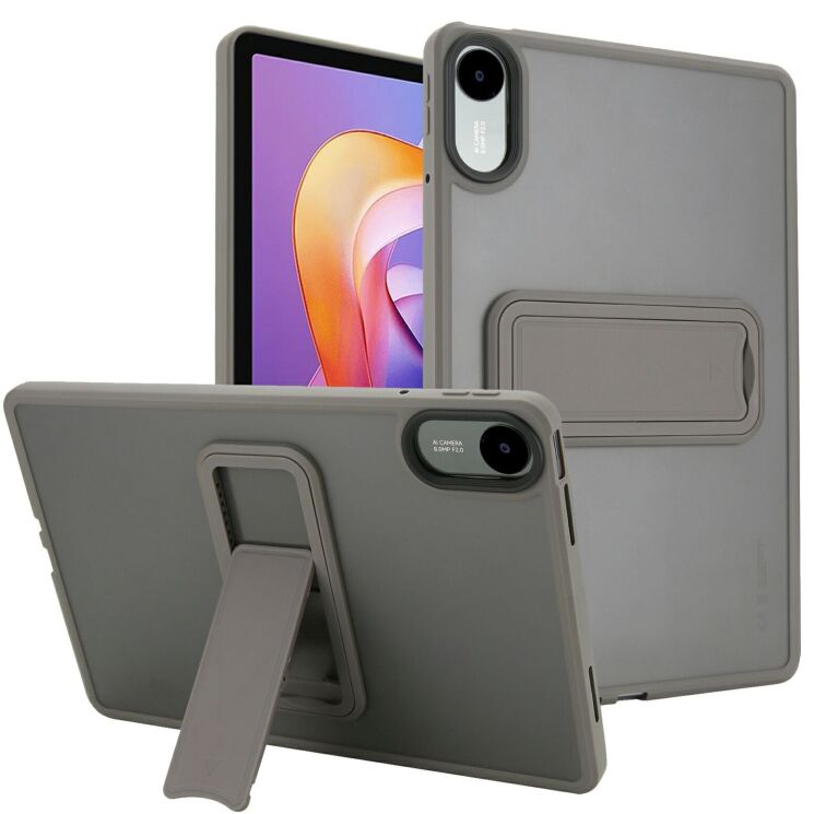 Защитный чехол Deexe Crystal Kickstand для Xiaomi Redmi Pad 2 - Grey: фото 1 из 11