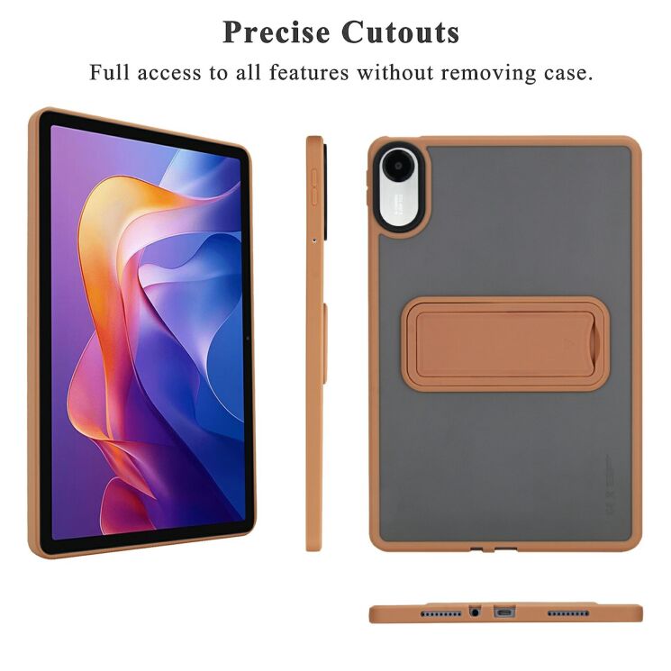 Защитный чехол Deexe Crystal Kickstand для Xiaomi Redmi Pad 2 - Grey: фото 11 из 11