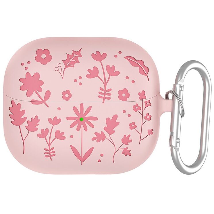 Защитный чехол Deexe Flower Pattern для Samsung Galaxy Buds 3 / Buds 3 Pro - Light Pink: фото 1 из 7