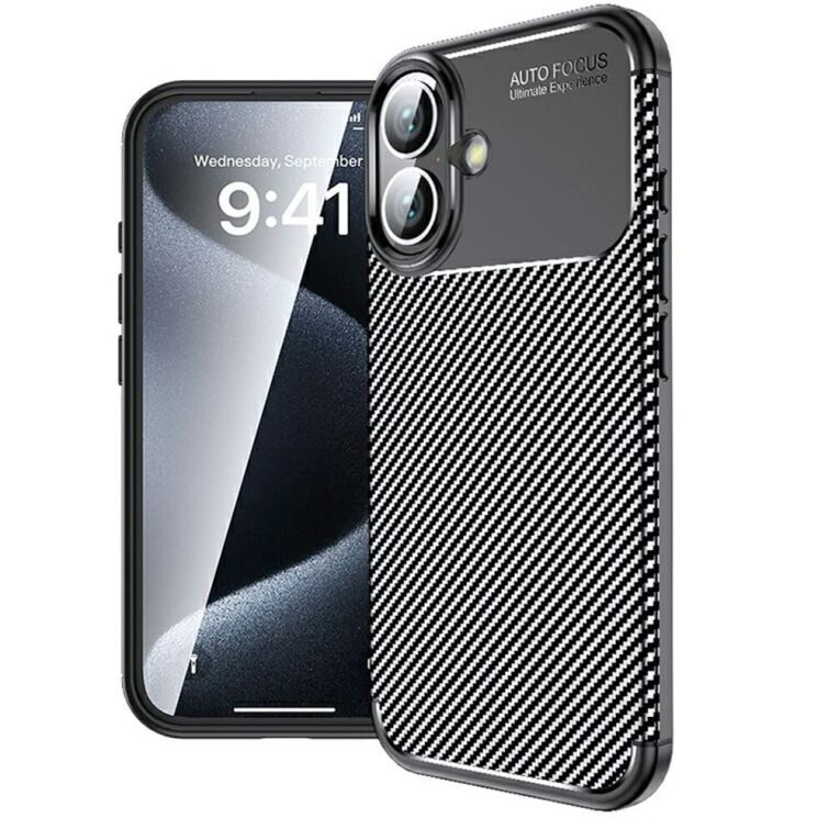 Защитный чехол Deexe Fusion для Apple iPhone 16 Plus - Black: фото 1 из 6
