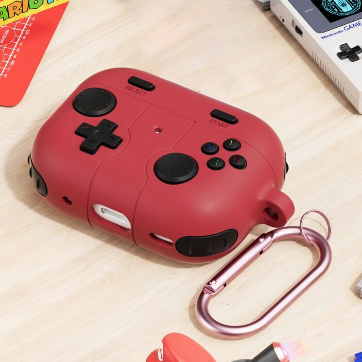 Защитный чехол Deexe Game Console для AirPods Pro 3 - Red: фото 2 из 8