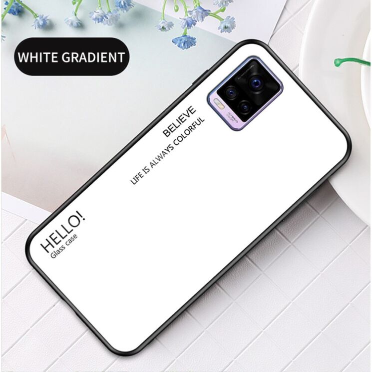 Защитный чехол Deexe Gradient Color для VIVO V20 - White: фото 2 из 11