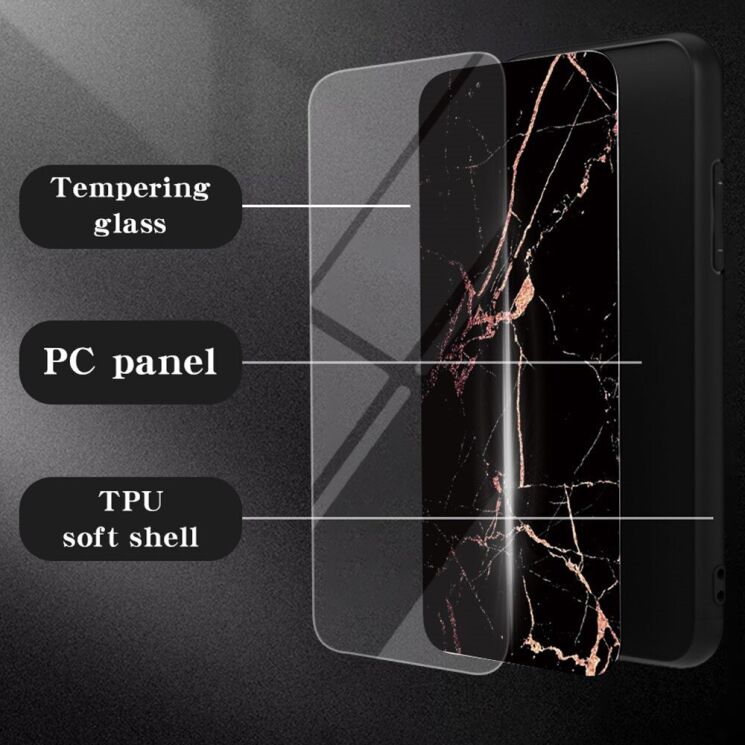 Захисний чохол Deexe Gradient Pattern для Motorola Edge 50 Fusion - Gold / Black: фото 2 з 12