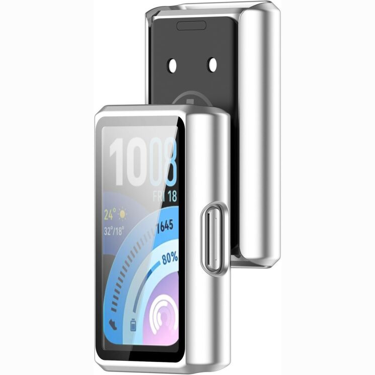 Защитный чехол Deexe Hard Frame для Huawei Band 11 Pro - Matte Silver (410610S) Защитный чехол Deexe Hard Frame для Huawei Band 11 Pro - Matte Silver: фото 2 из 3