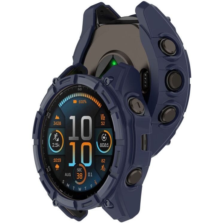 Защитный чехол Deexe Hollow Cover для Garmin Tactix 8 (51mm) - Midnight Blue: фото 6 из 7