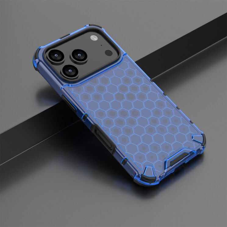 Захисний чохол Deexe Honeycomb Series для Apple iPhone 17 Pro - Blue: фото 4 з 6