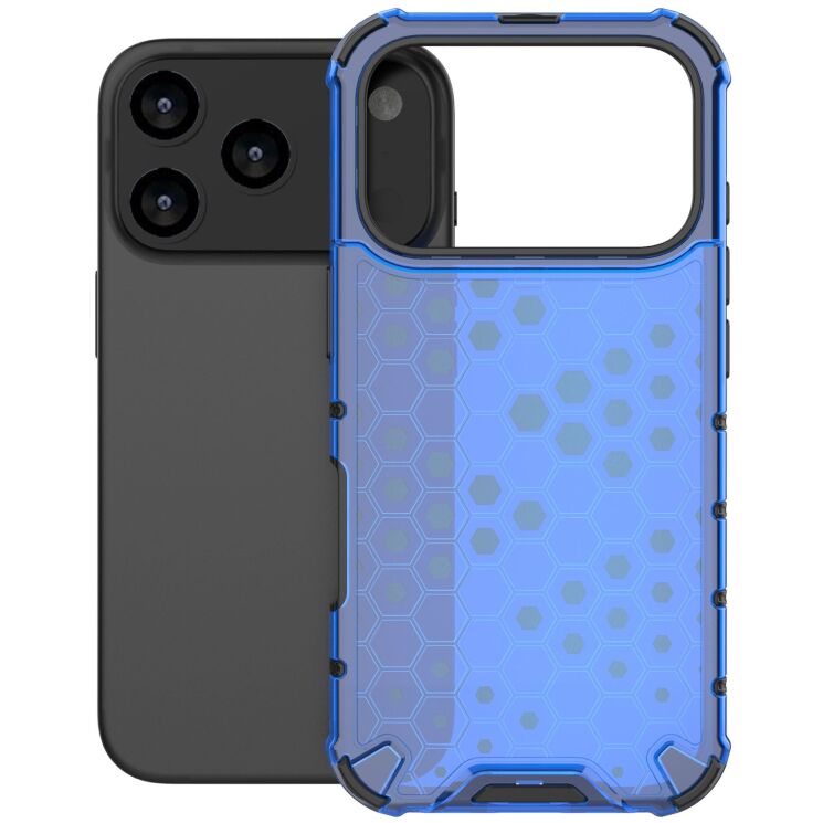 Захисний чохол Deexe Honeycomb Series для Apple iPhone 17 Pro - Blue: фото 2 з 6