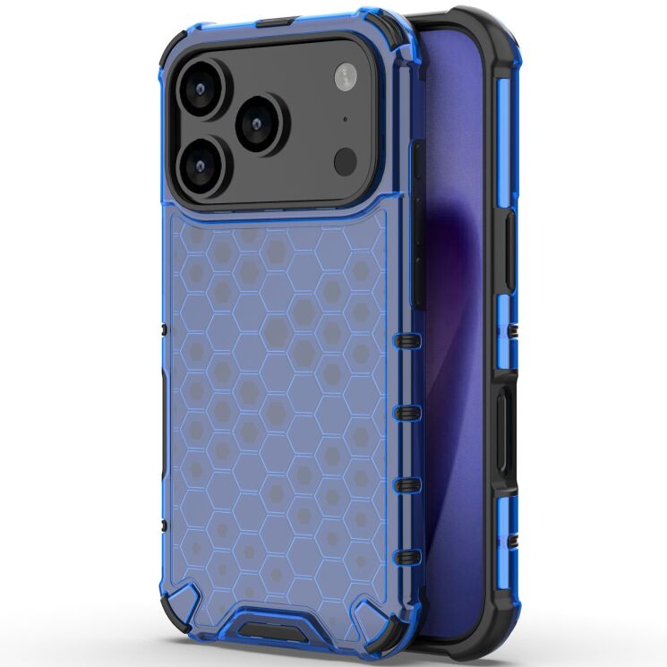 Захисний чохол Deexe Honeycomb Series для Apple iPhone 17 Pro - Blue: фото 1 з 6