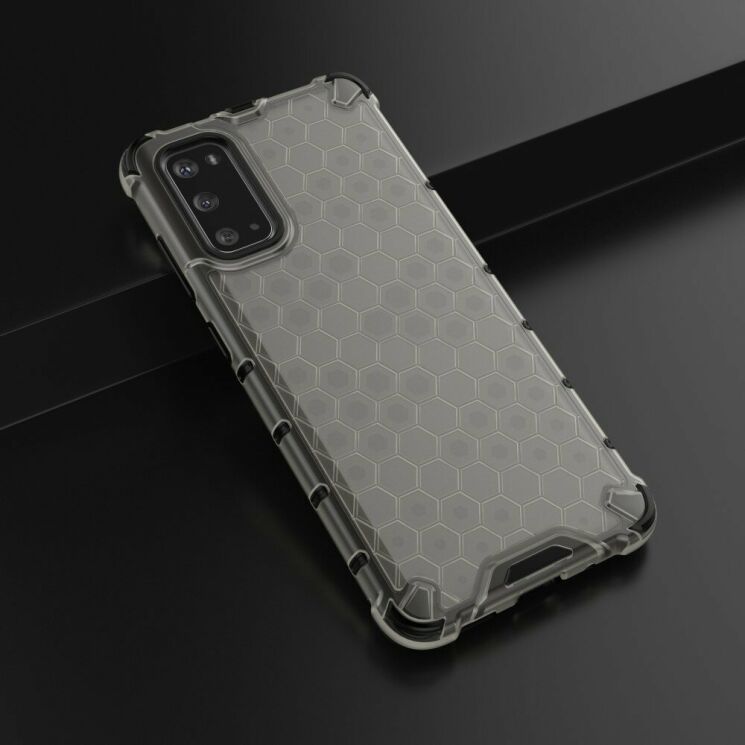 Защитный чехол Deexe Honeycomb Series для Samsung Galaxy S20 (G980) - Grey: фото 4 из 4