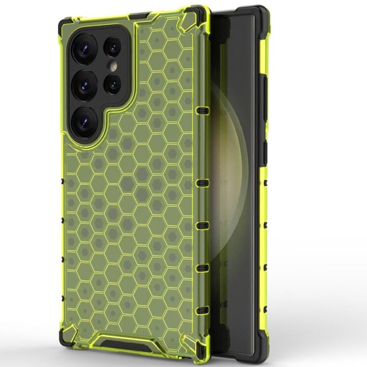 Захисний чохол Deexe Honeycomb Series для Samsung Galaxy S25 Ultra (S938) - Green: фото 1 з 5