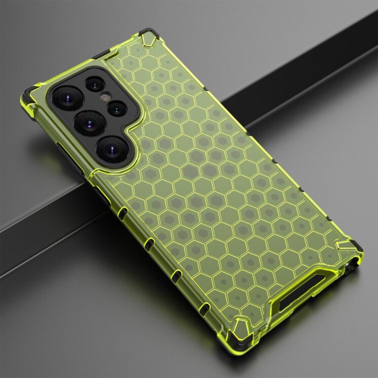Захисний чохол Deexe Honeycomb Series для Samsung Galaxy S25 Ultra (S938) - Green: фото 3 з 5