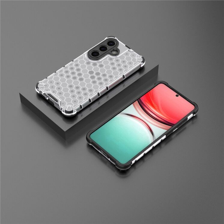 Защитный чехол Deexe Honeycomb Series для Samsung Galaxy S26 - Grey: фото 3 из 6