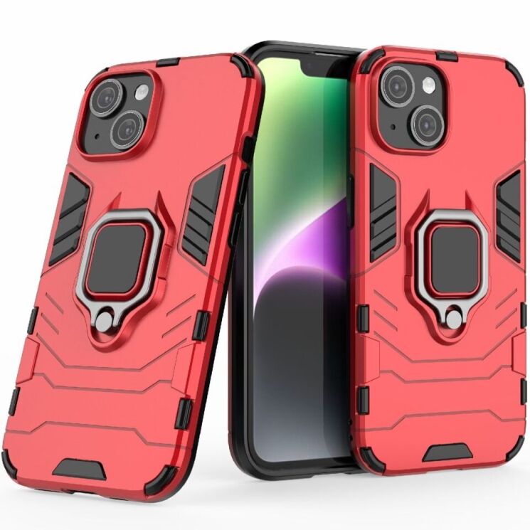 Защитный чехол Deexe Hybrid Case для Apple iPhone 15 - Red: фото 1 из 7
