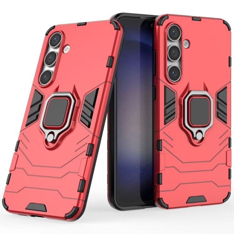 Захисний чохол Deexe Hybrid Case для Samsung Galaxy S24 FE (S721) - Red: фото 1 з 6