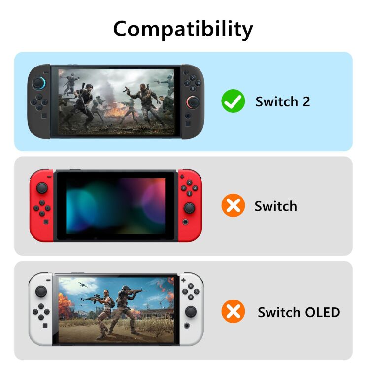 Защитный чехол Deexe Joy-Con Cover для контролеров Nintendo Switch 2 - Black: фото 7 из 7