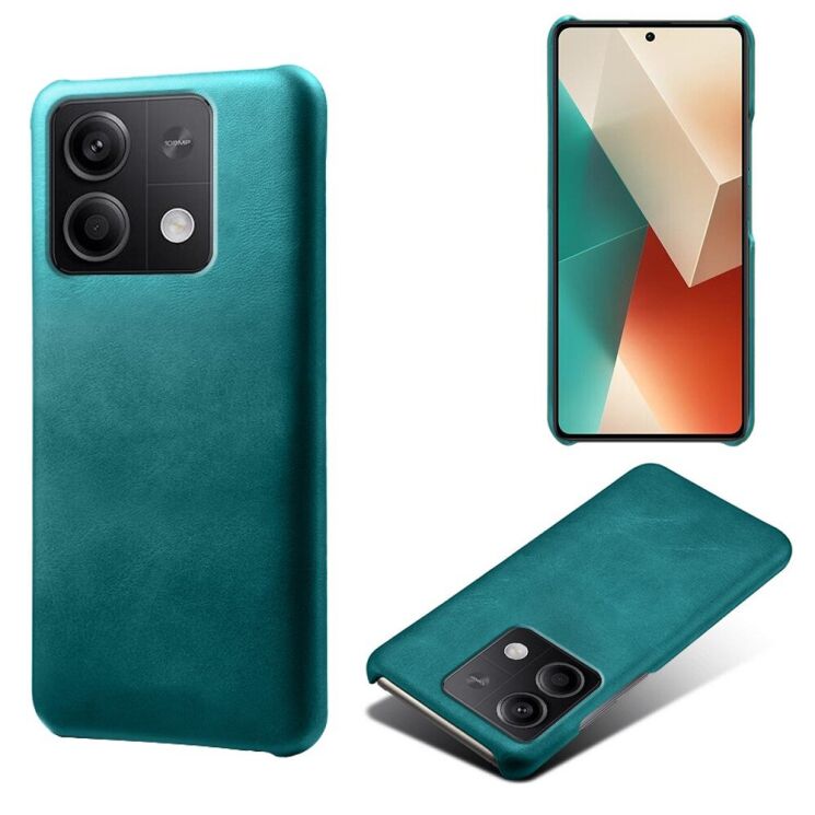 Защитный чехол Deexe Leather Back Cover для Xiaomi Redmi Note 13 5G - Green: фото 1 из 4