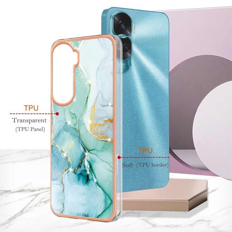 Защитный чехол Deexe Marble Style для Honor 90 Lite - Rose Gold: фото 6 из 6