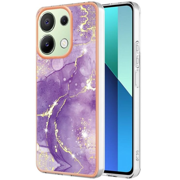 Защитный чехол Deexe Marble Style для Xiaomi Redmi Note 13 - Purple: фото 1 из 6