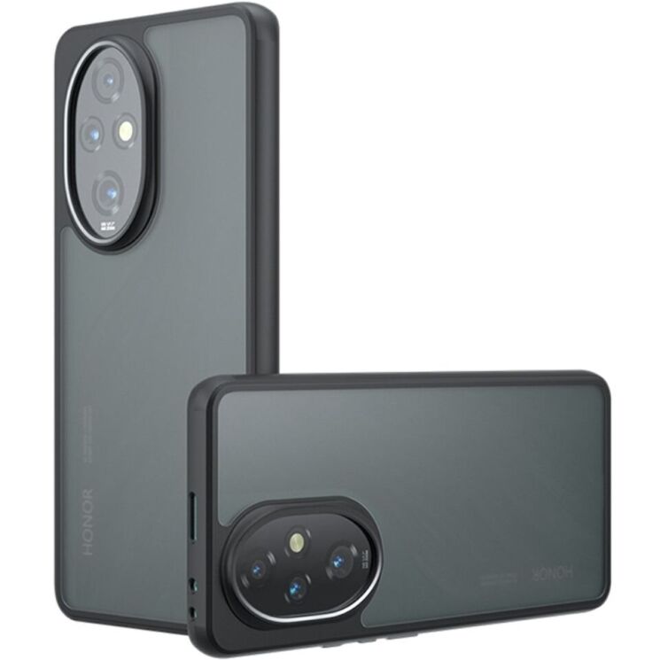 Захисний чохол Deexe Matte Skin для Honor 200 Pro - Transparent / Black: фото 1 з 12