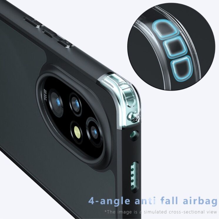 Захисний чохол Deexe Matte Skin для Honor 200 Pro - Transparent / Black: фото 4 з 12