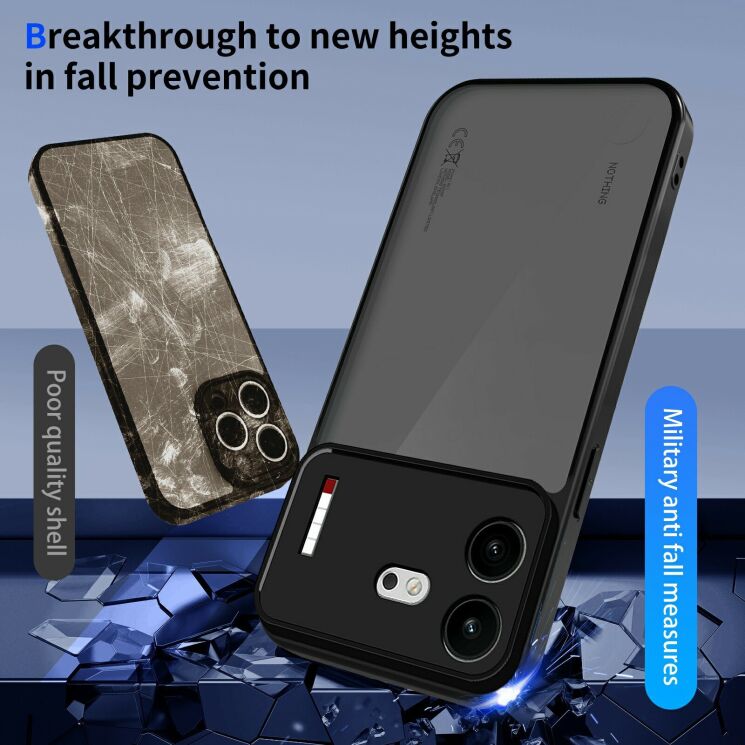 Захисний чохол Deexe Matte Skin для Nothing Phone (4b) - Transparent Black (218409TB) Захисний чохол Deexe Matte Skin для Nothing Phone (4b) - Transparent Black: фото 7 з 8