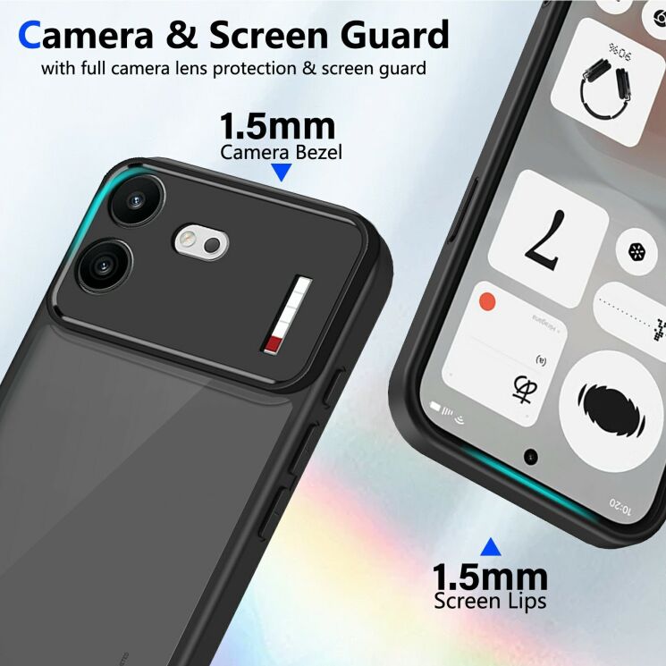 Захисний чохол Deexe Matte Skin для Nothing Phone (4b) - Transparent Black (218409TB) Захисний чохол Deexe Matte Skin для Nothing Phone (4b) - Transparent Black: фото 4 з 8