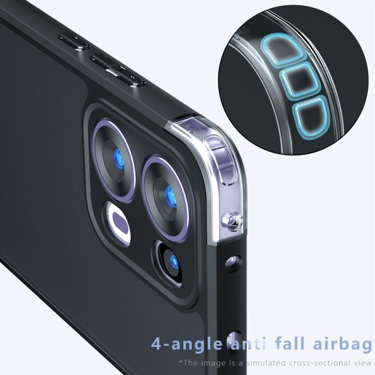 Захисний чохол Deexe Matte Skin для OPPO Reno 13 5G - Black: фото 5 з 11