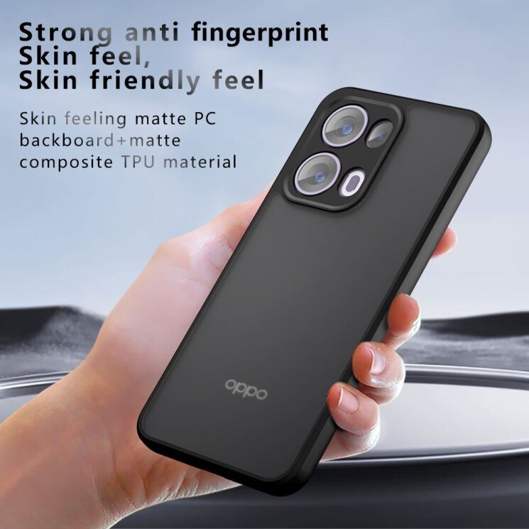 Захисний чохол Deexe Matte Skin для OPPO Reno 13 5G - Black: фото 8 з 11