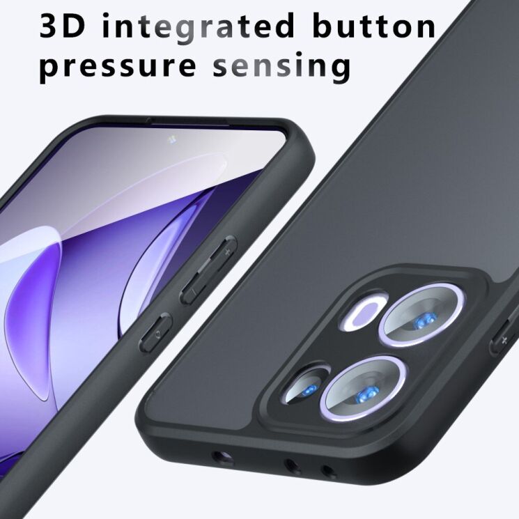 Захисний чохол Deexe Matte Skin для OPPO Reno 13 5G - Black: фото 11 з 11