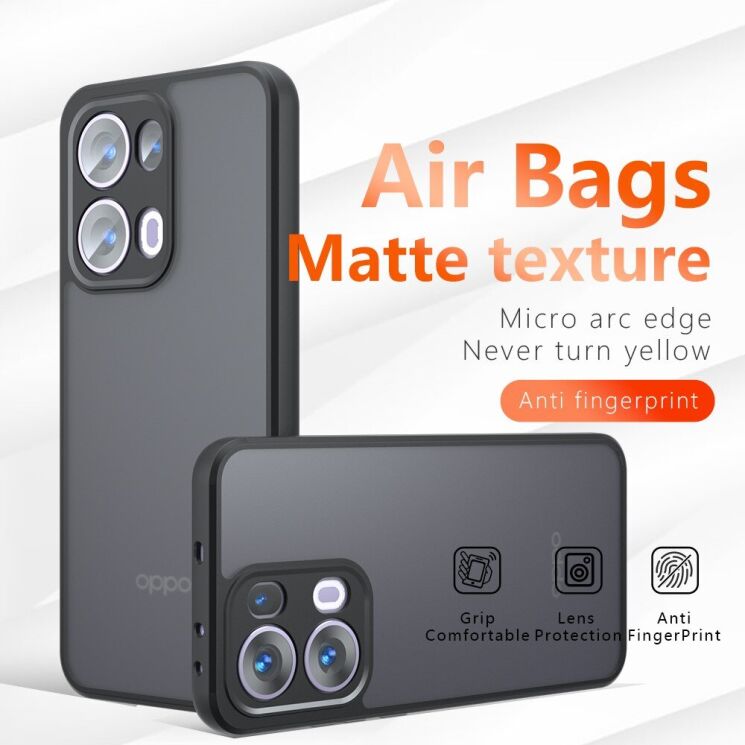 Захисний чохол Deexe Matte Skin для OPPO Reno 13 5G - Black: фото 3 з 11