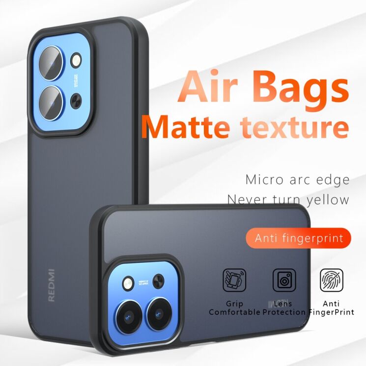 Захисний чохол Deexe Matte Skin with MagSafe для Xiaomi Redmi 15C / Poco C85 - Black: фото 3 з 12
