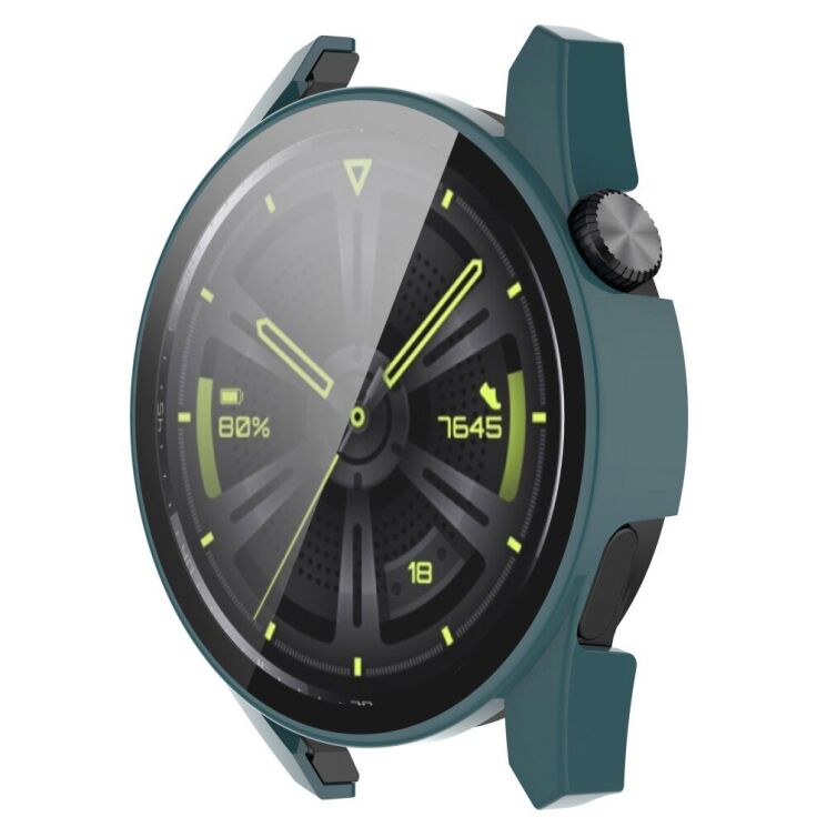 Защитный чехол Deexe Protective Frame для Huawei Watch GT 3 (46mm) - Dark Green: фото 2 из 8