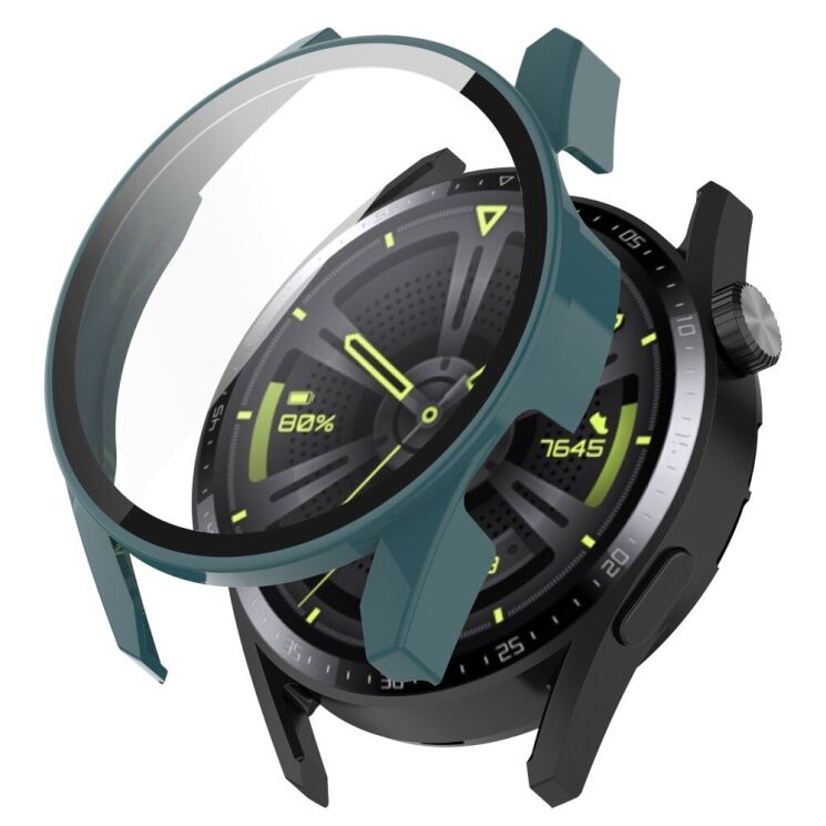 Защитный чехол Deexe Protective Frame для Huawei Watch GT 3 (46mm) - Dark Green: фото 1 из 8