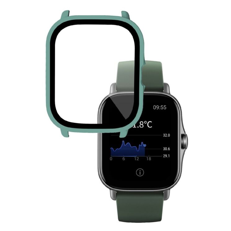 Защитный чехол Deexe Protective Frame для Xiaomi Amazfit GTS 2 - Green: фото 1 из 10