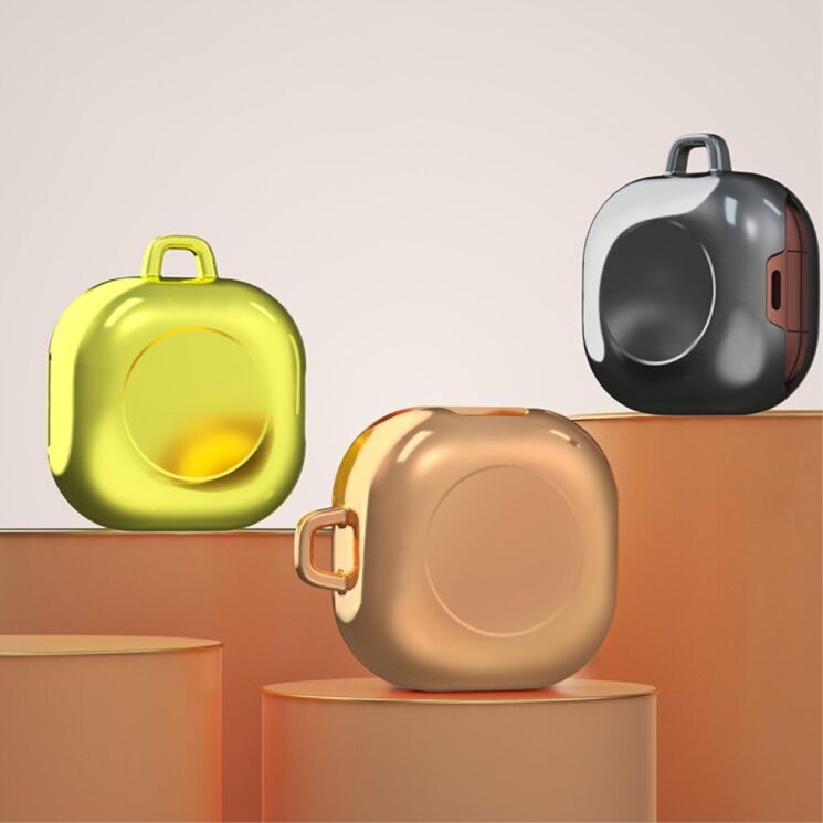 Захисний чохол Deexe Shiny Shell для Samsung Galaxy Buds Live / Buds Pro / Buds 2 / Buds 2 Pro / Buds FE - Silver: фото 2 з 6